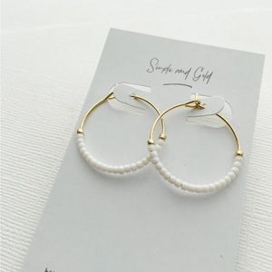 Beaded Hoop Earrings